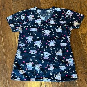 Zoe + Chloe Koala Scrub Shirt Women’s Size: XS